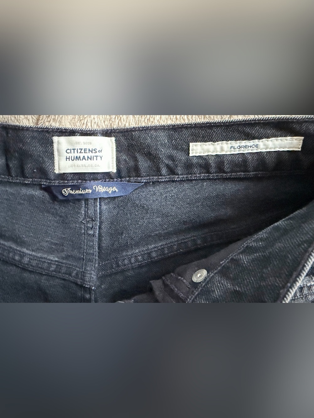 Citizens of Humanity Florence High Rise Straight Leg Jeans, Distressed Black, 25 - Picture 7 of 12